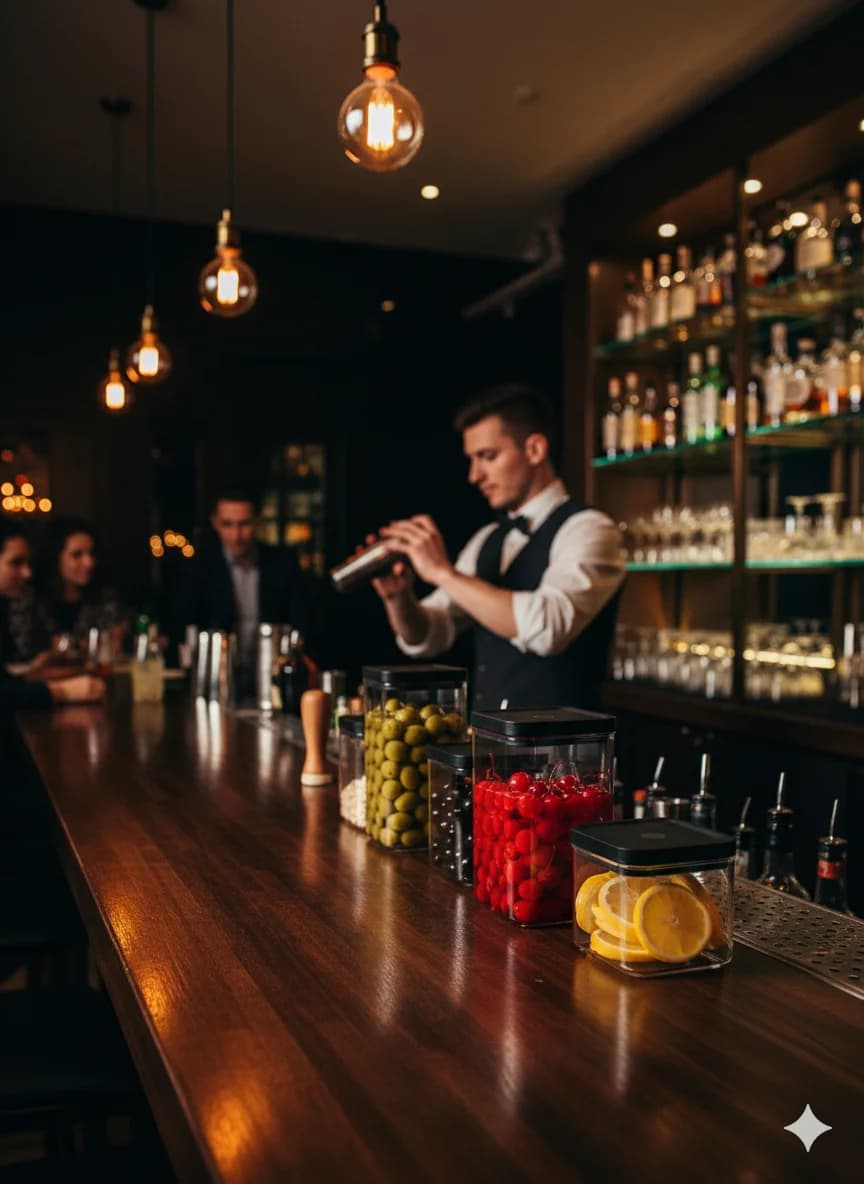 Relod devices in bar environment monitoring beverage inventory